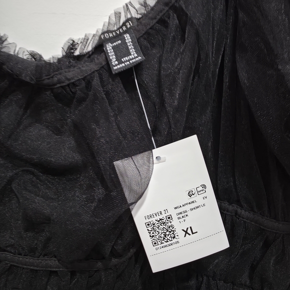 Forever 21 Black Sheer Dress - Picture 7 of 7